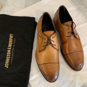 Johnston & Murphy Camel Dress Shoes, US 11